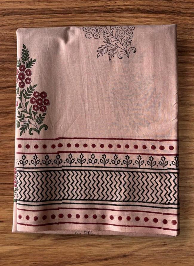 Cotton  Dark Vanilla Daily Wear Printed Saree